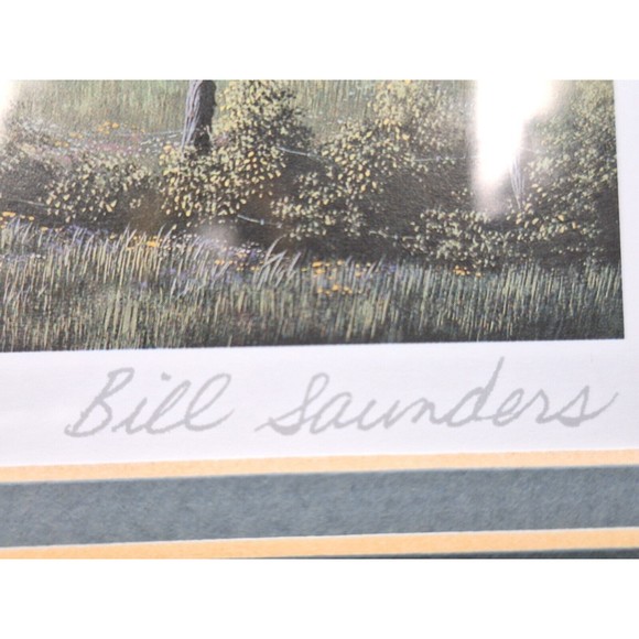 Bill Saunders Print "Summer Shadows" 13 1/2 X 11 Mat 7 X 5 Framed Signed Picture - Picture 4 of 5